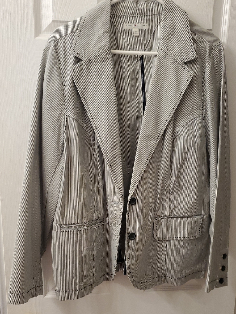 Tommy Bahama Light Gray Perforated Suede Blazer